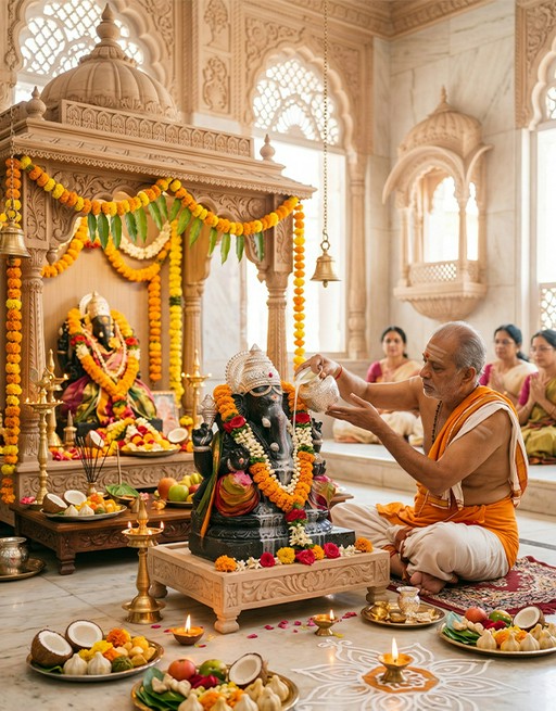 Ganesh Puja and Abhishekam