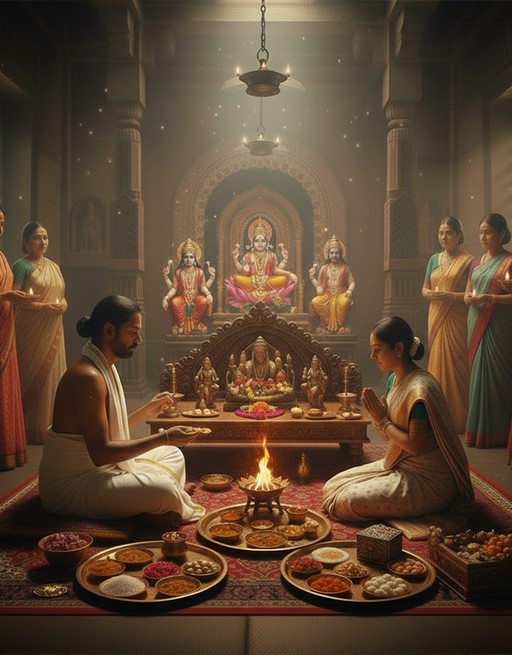 Lakshmi Kuber Hawanatmak Group Puja